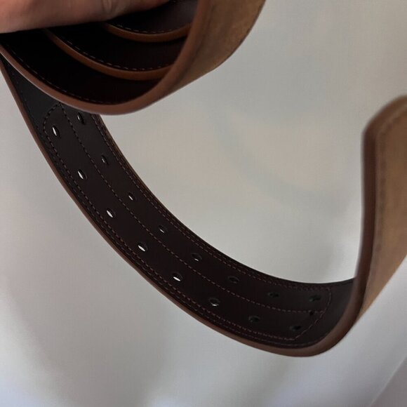 Men’s Belt Brown Genuine Leather NWT 72" Belt Touger Joy - Picture 4 of 6